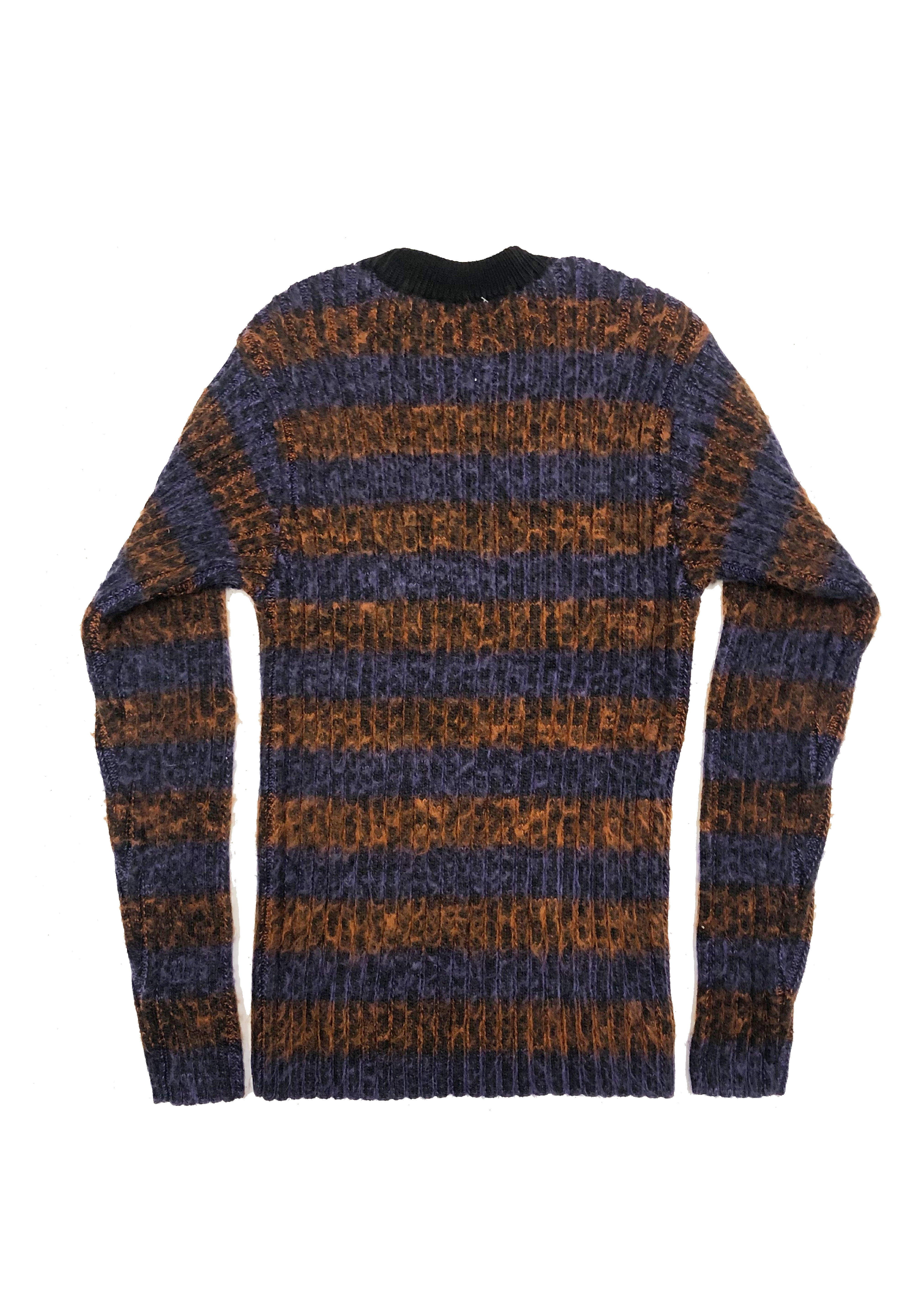 ORANGE/PURPLE STRIPE MOHAIR JUMPER