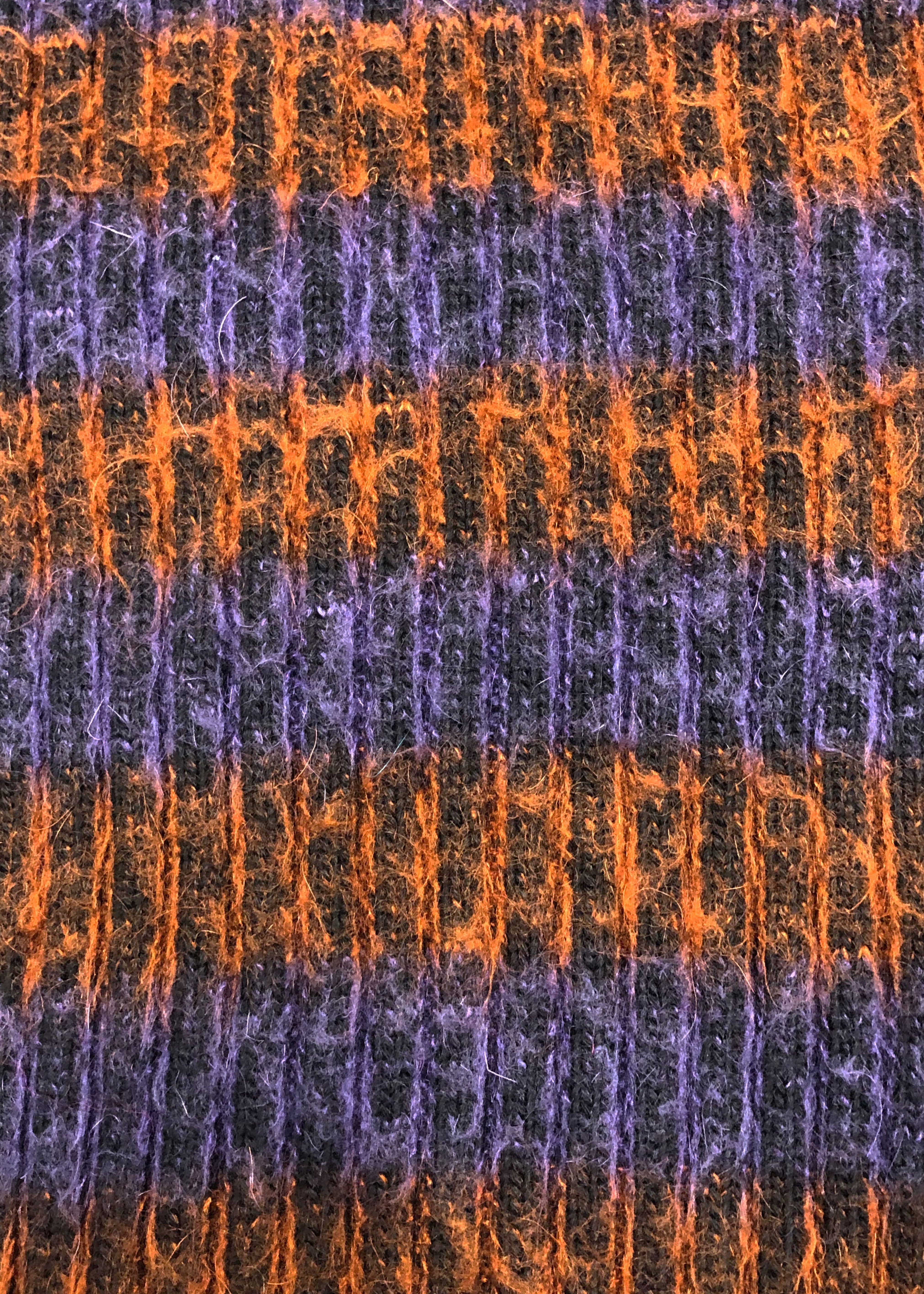 ORANGE/PURPLE STRIPE MOHAIR JUMPER