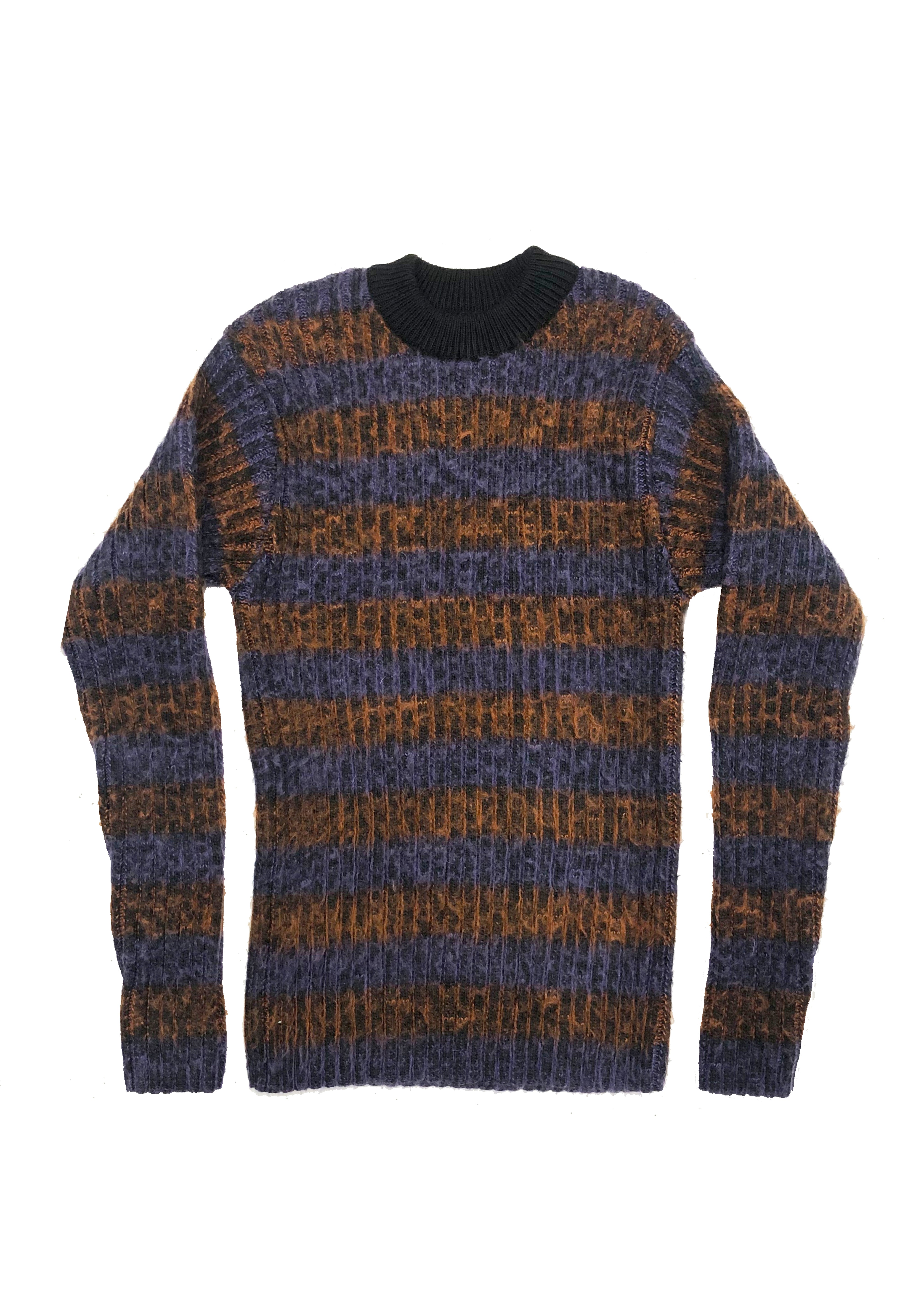 ORANGE/PURPLE STRIPE MOHAIR JUMPER