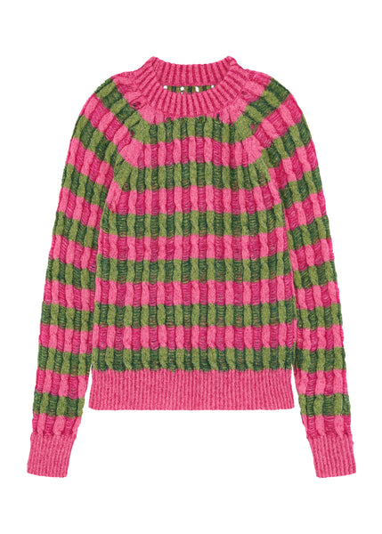 PINK AND GREEN RAGLAN JUMPER AGR