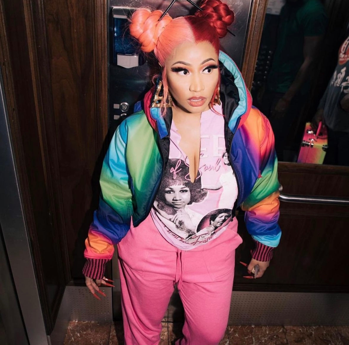 Nicki Minaj: Patchwork Sweater Set