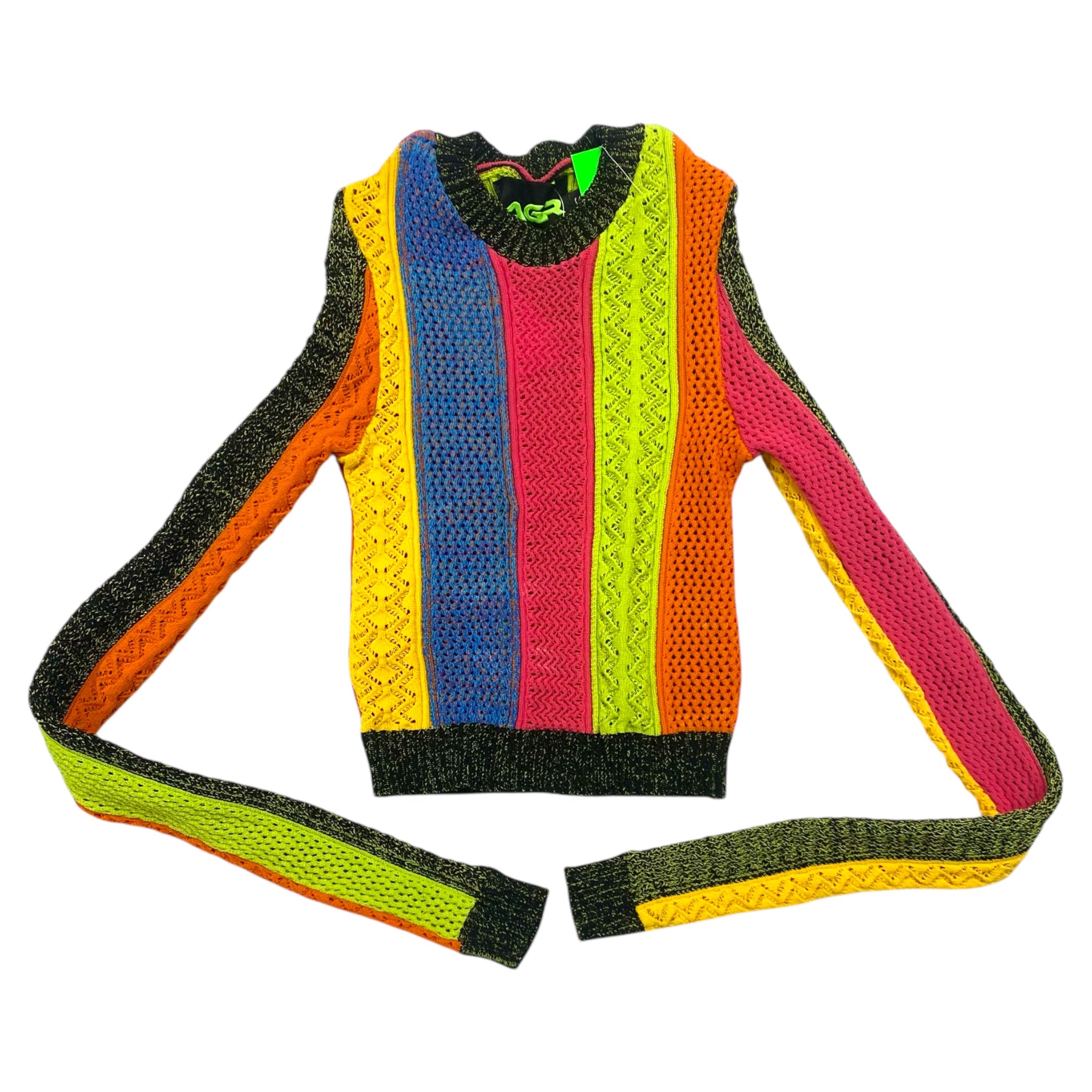 COLOUR BLOCK L/S ELASTIC KNIT