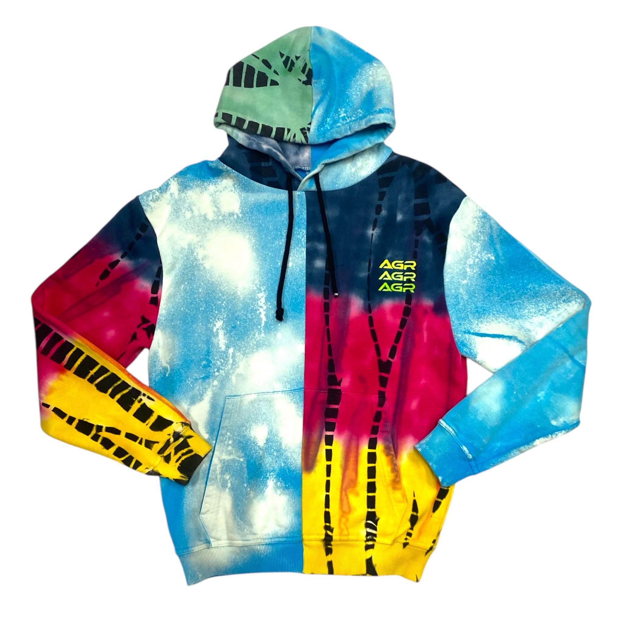 PATCHWORK TIE DYE HOODIE