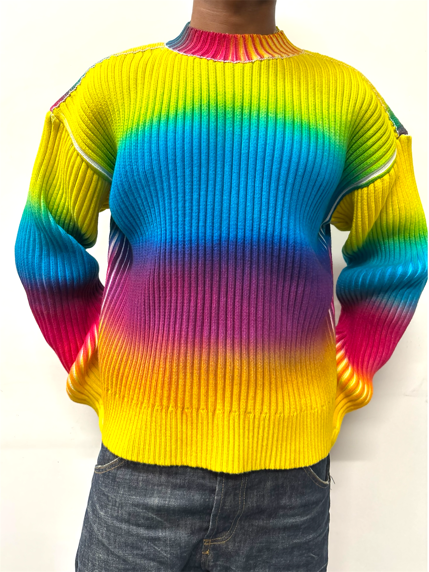 SPRAY RIBBED KNIT