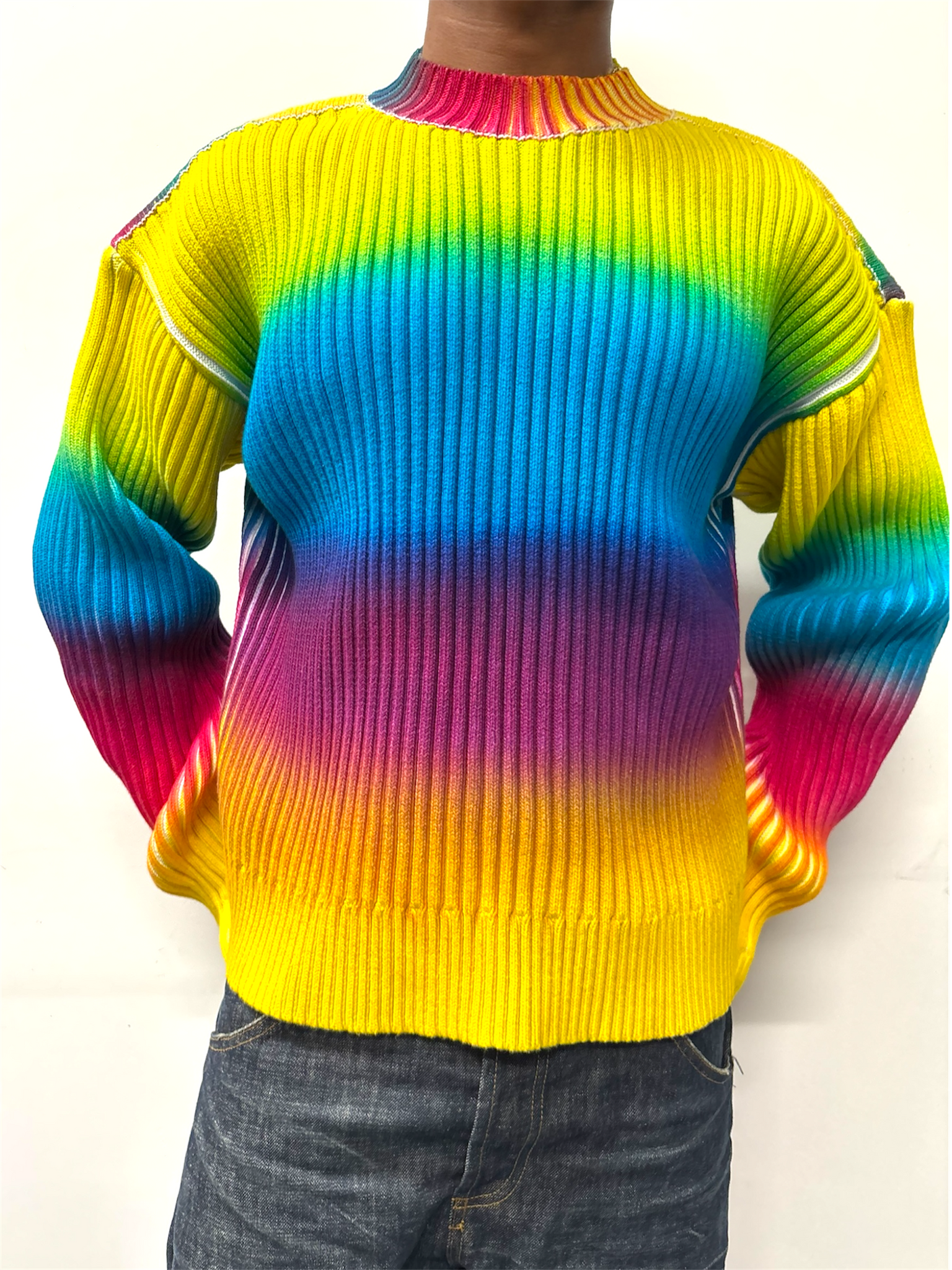 SPRAY RIBBED KNIT