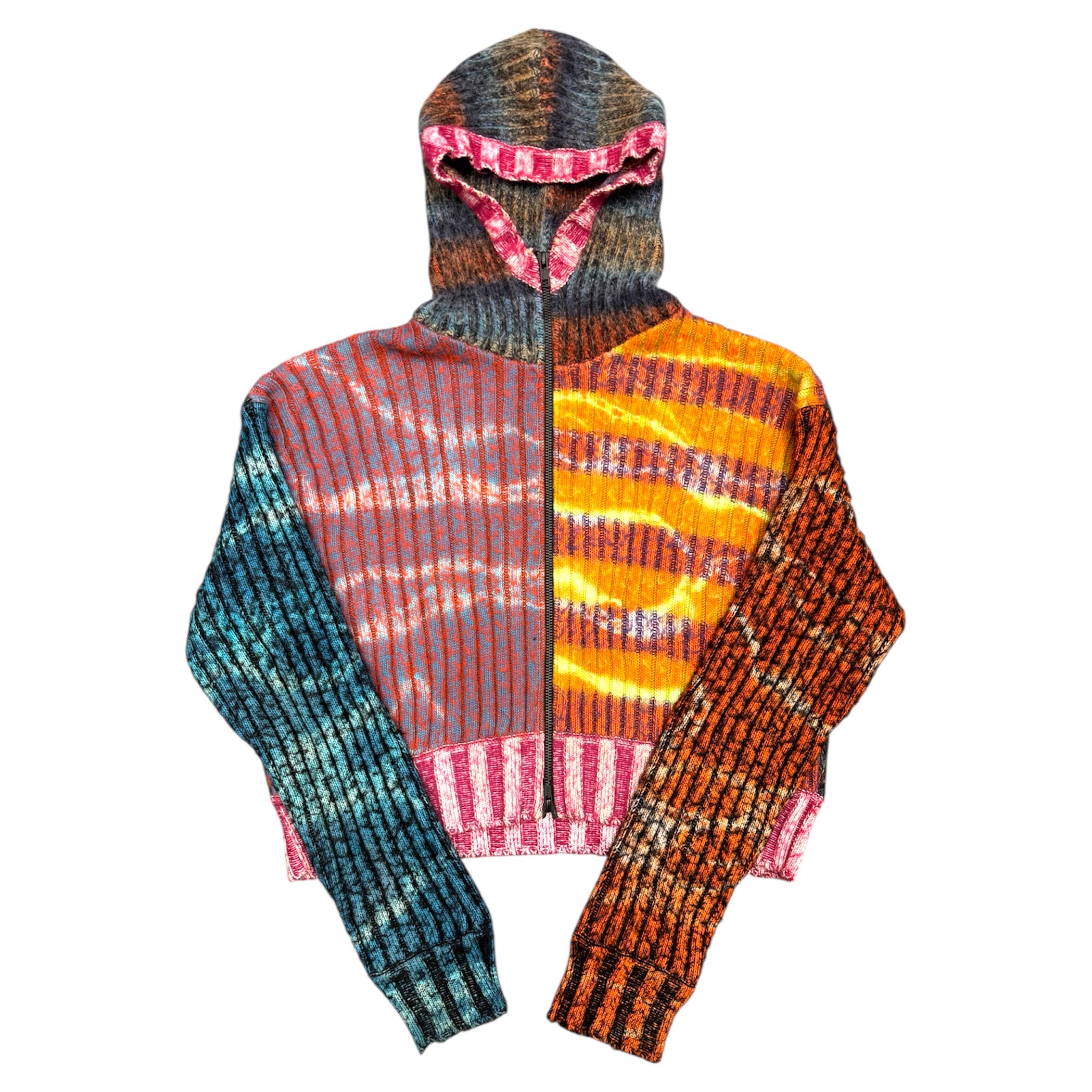 CROPPED MOHAIR HOODED KNIT