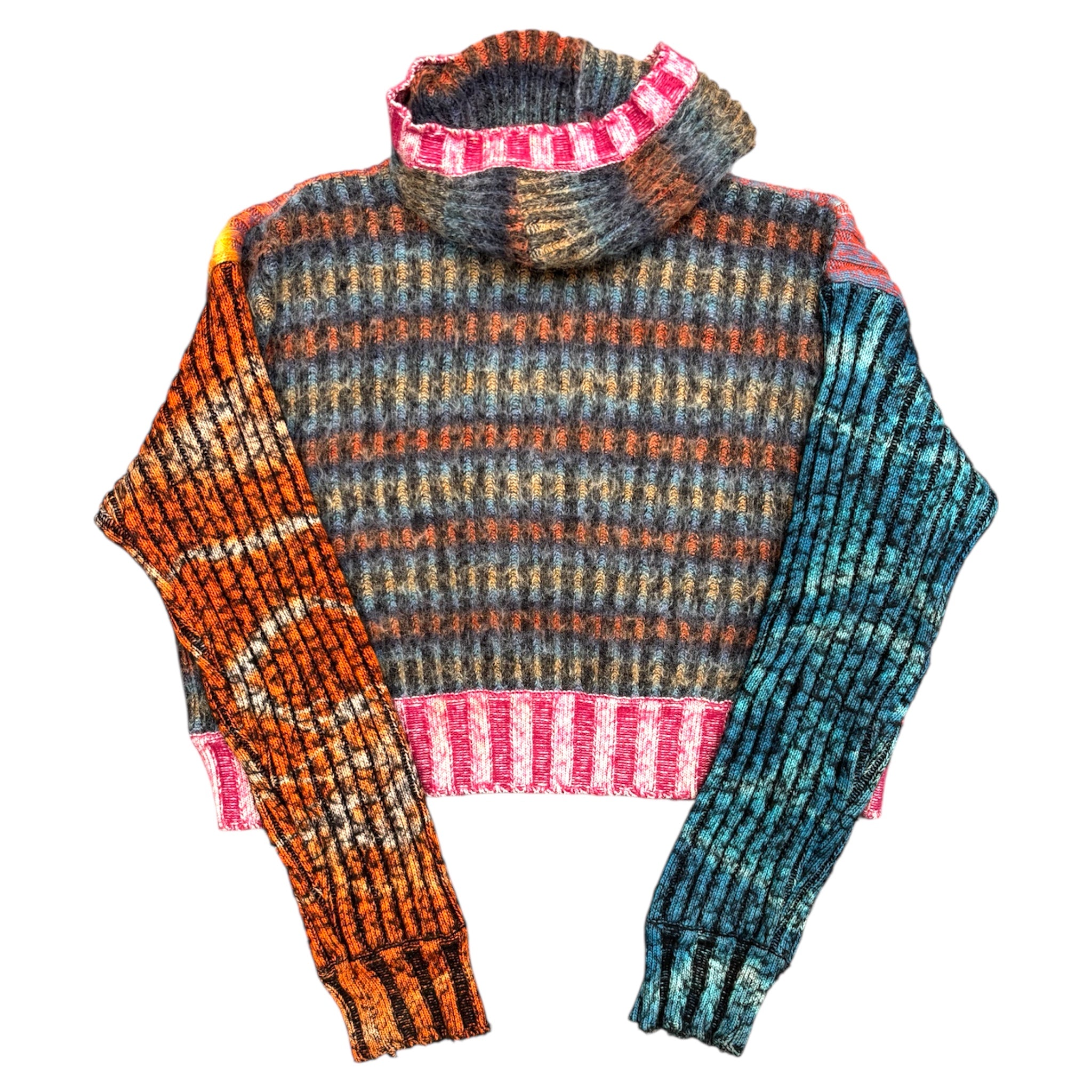 CROPPED MOHAIR HOODED KNIT