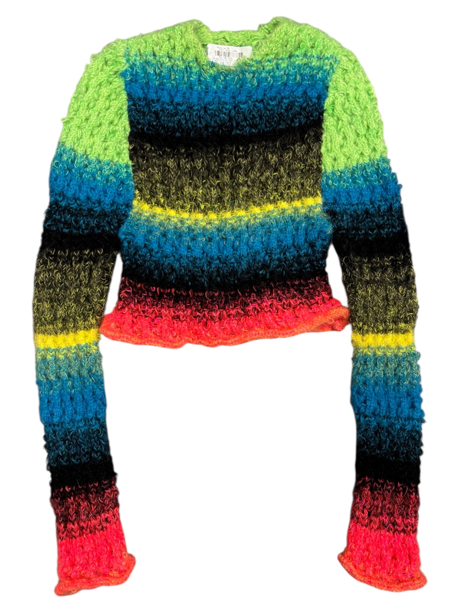 OPEN LACE GRADIENT MOHAIR TOP