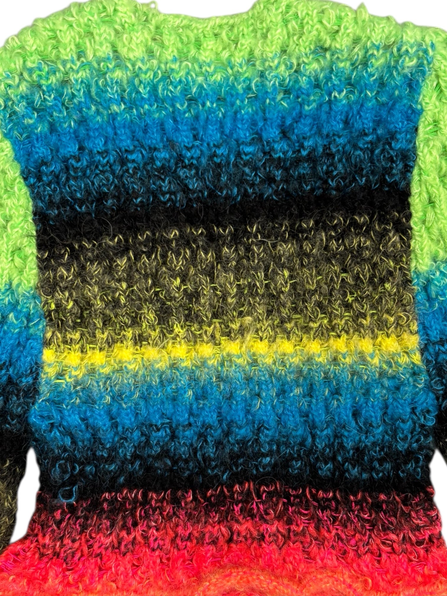 OPEN LACE GRADIENT MOHAIR TOP