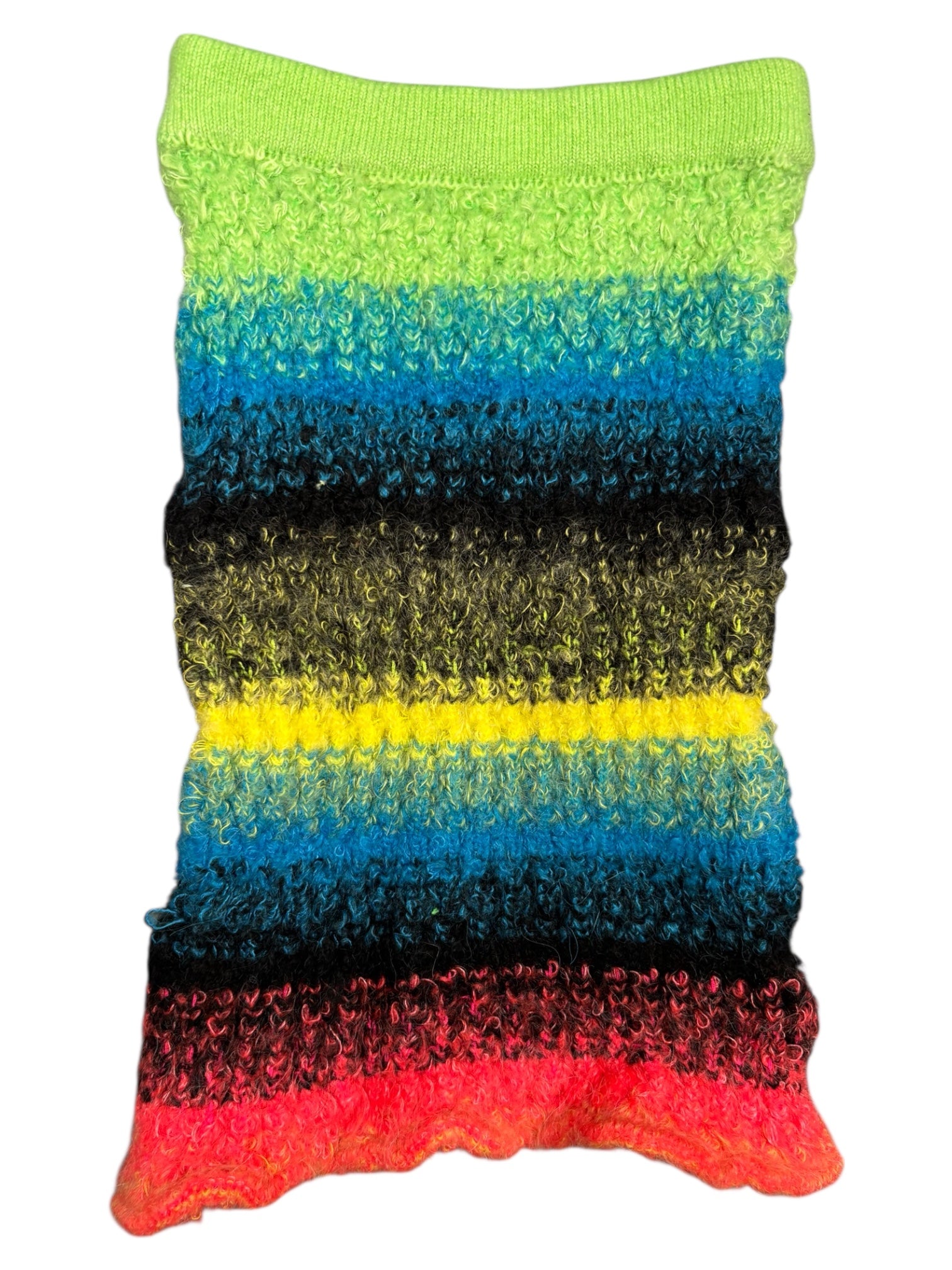 OPEN LACE GREEN MOHAIR SKIRT