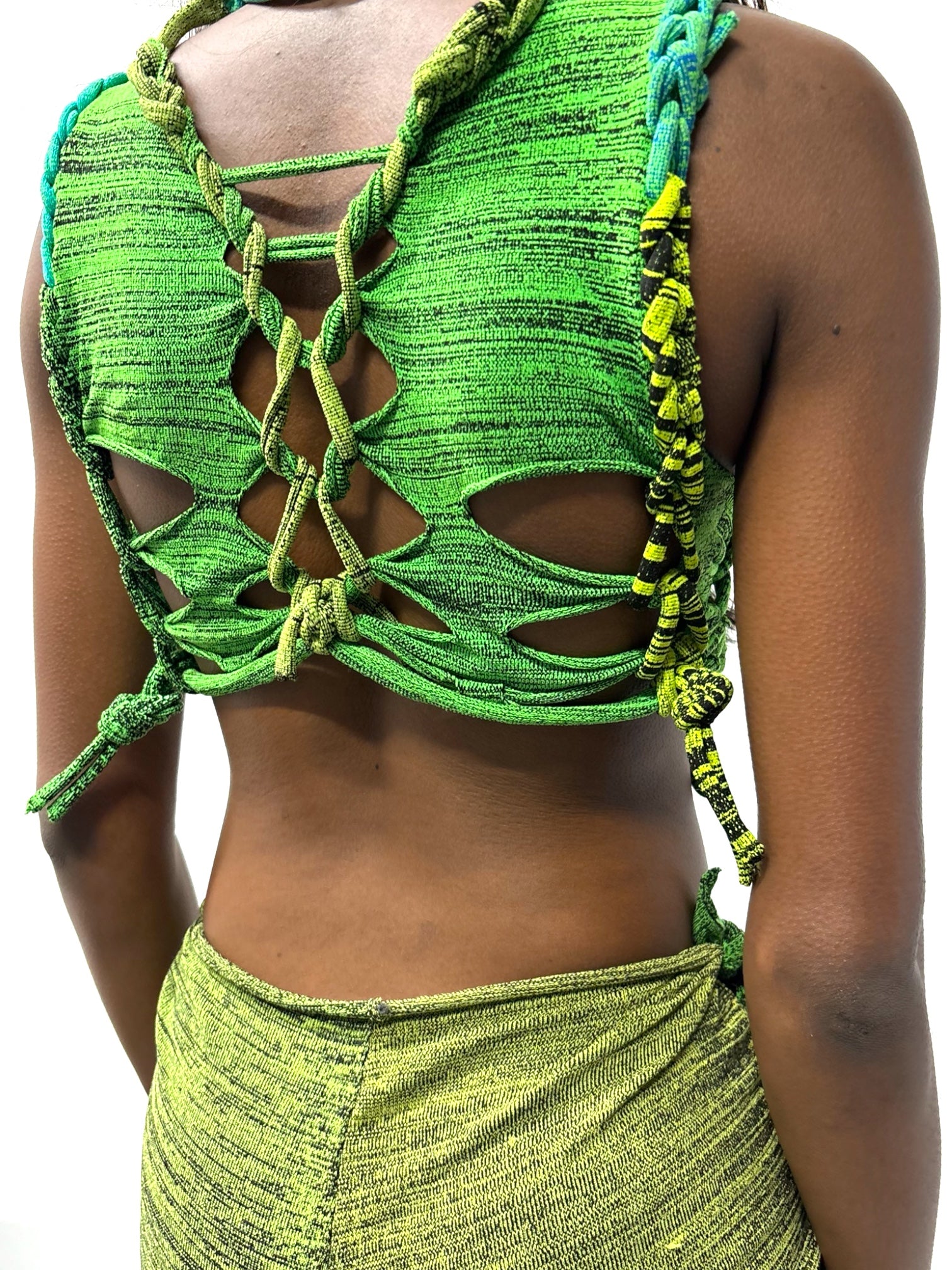 GREEN ELASTIC SHOW PIECE TOP