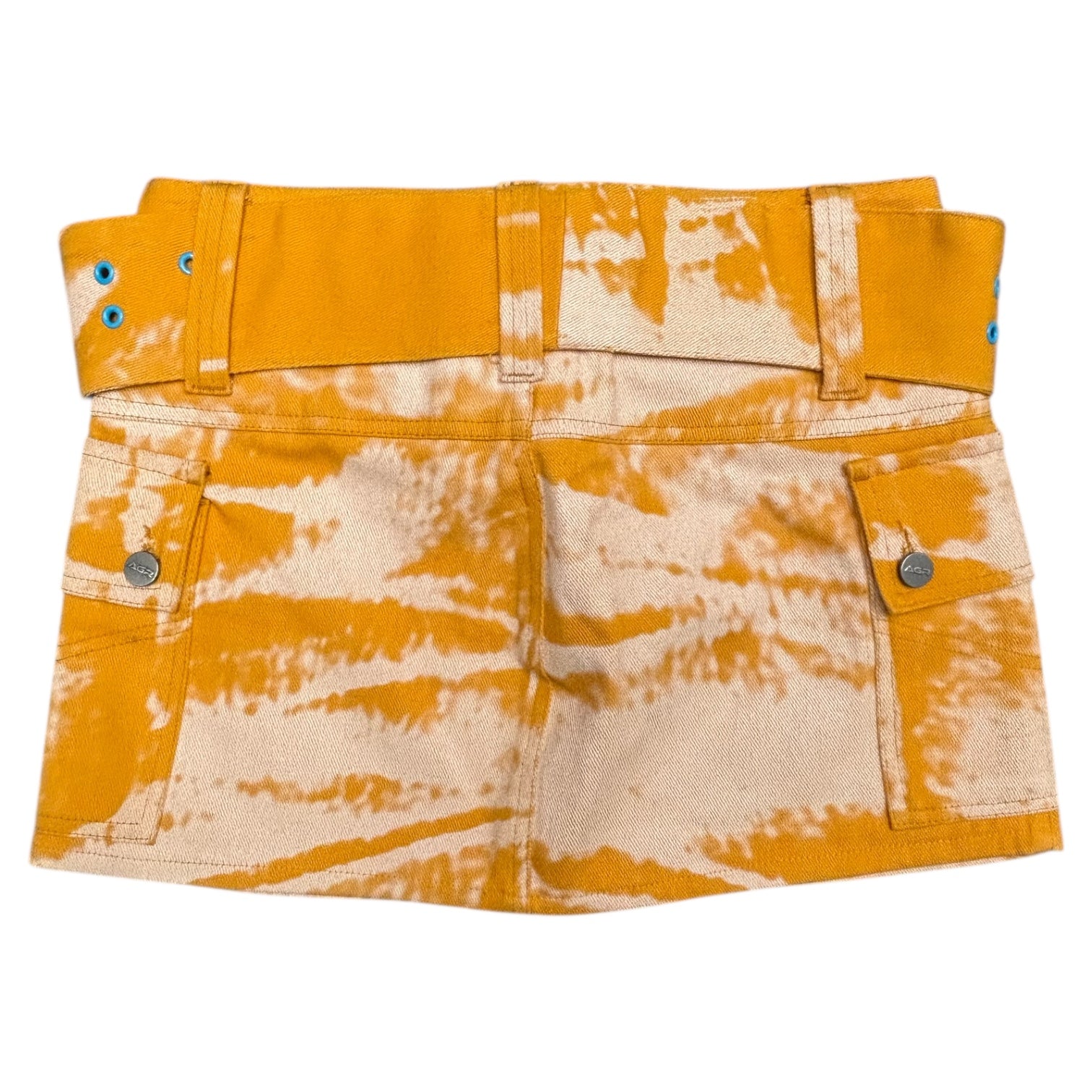 CAMEL BUCKLED MINI SKIRT