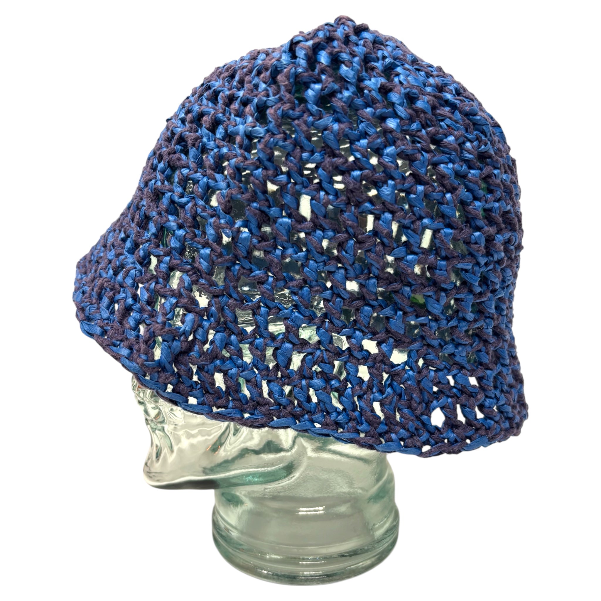 CROCHET BUCKET BLUE