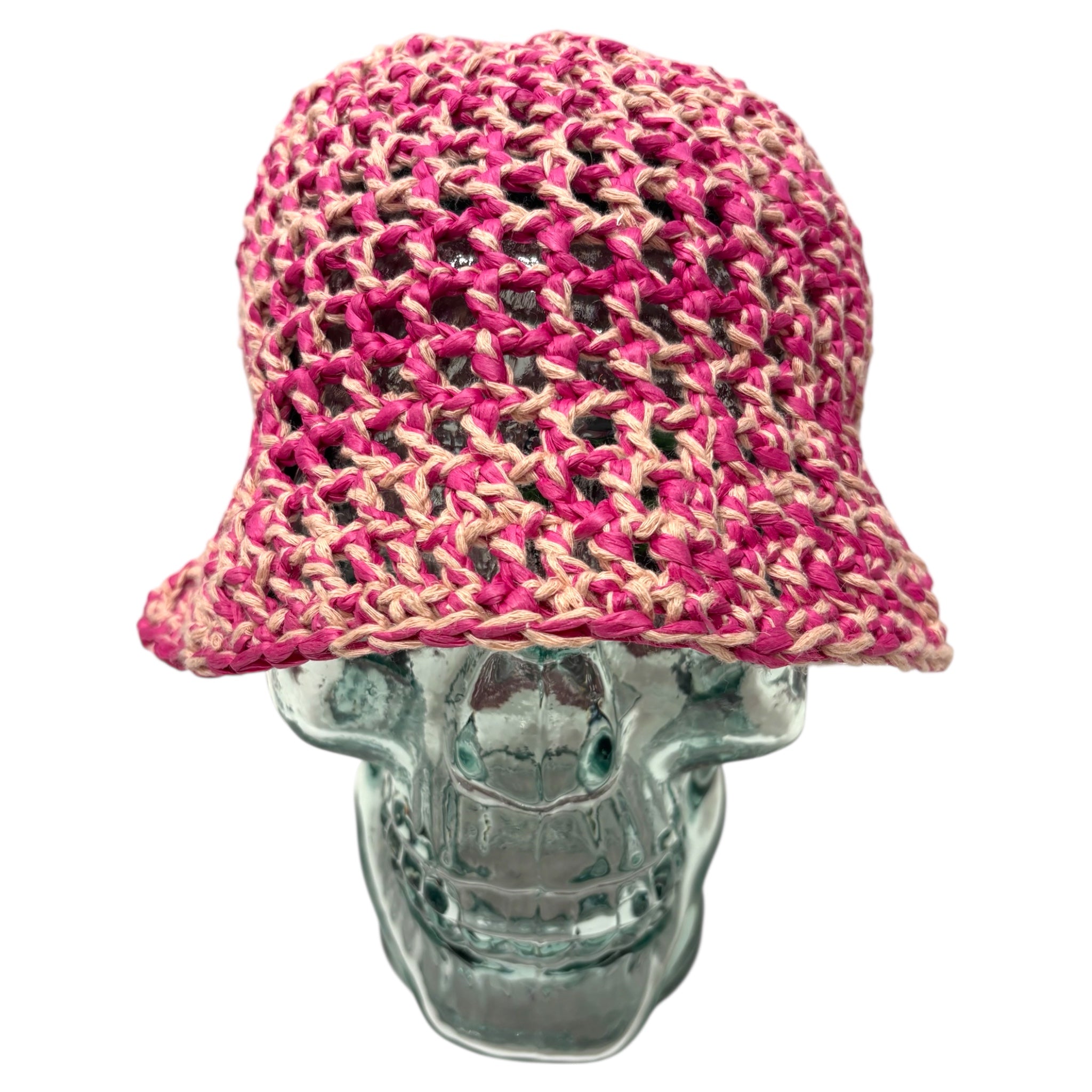 CROCHET BUCKET LIGHT PINK