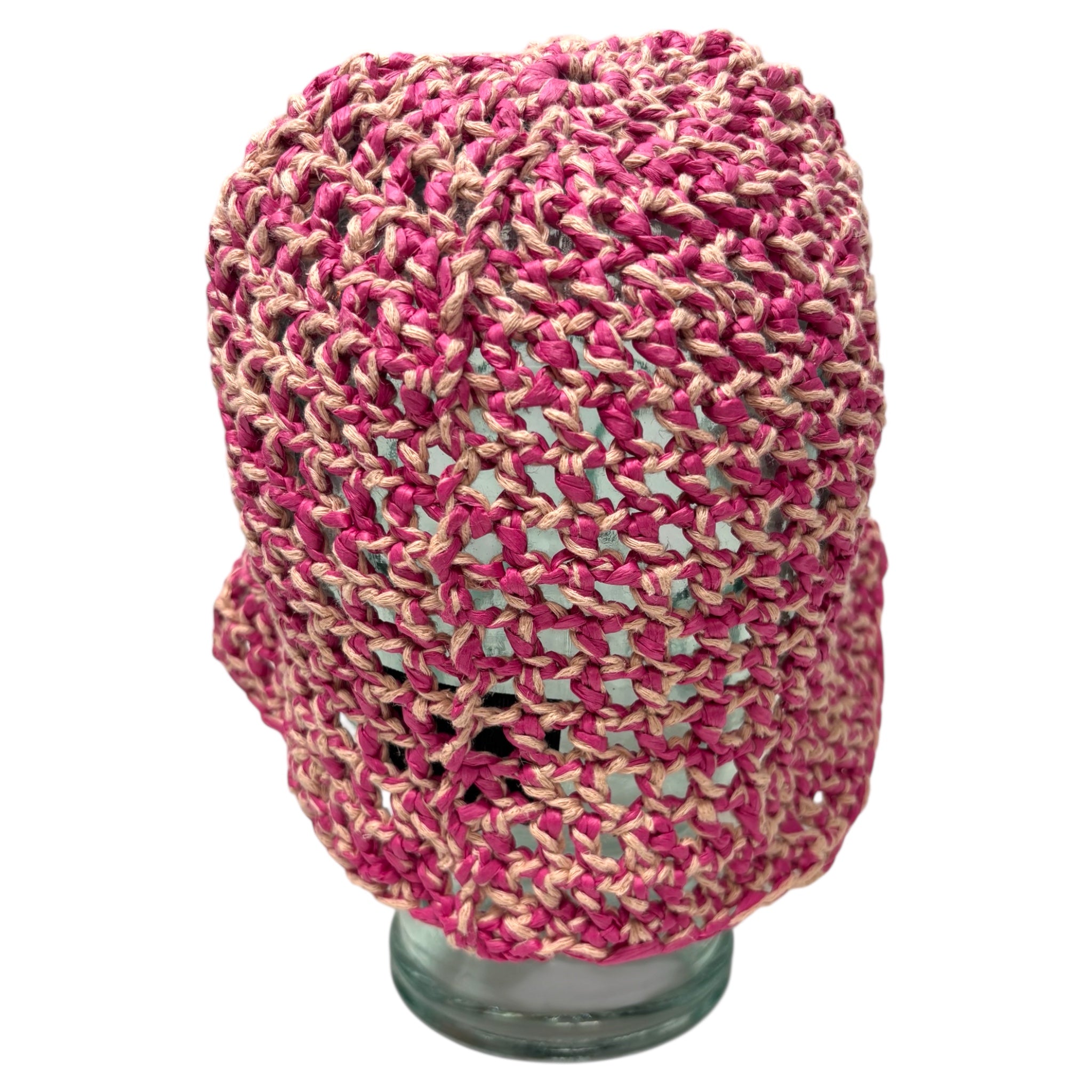 CROCHET BUCKET LIGHT PINK