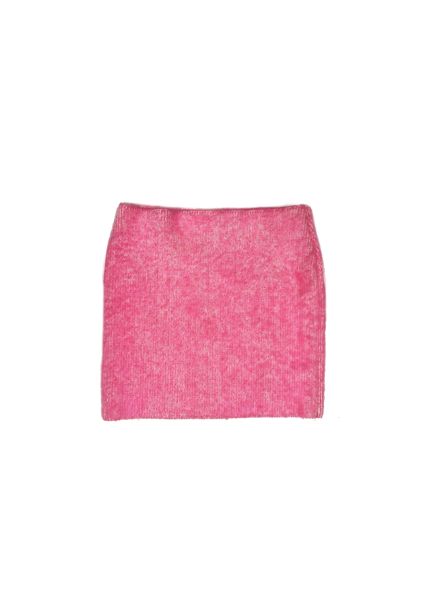 PINK BRUSHED MOHAIR SKIRT