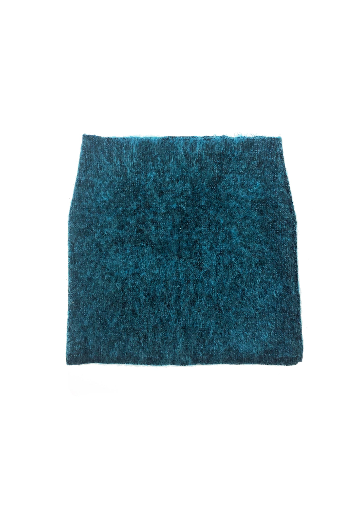 BLUE MOHAIR MINI SKIRT